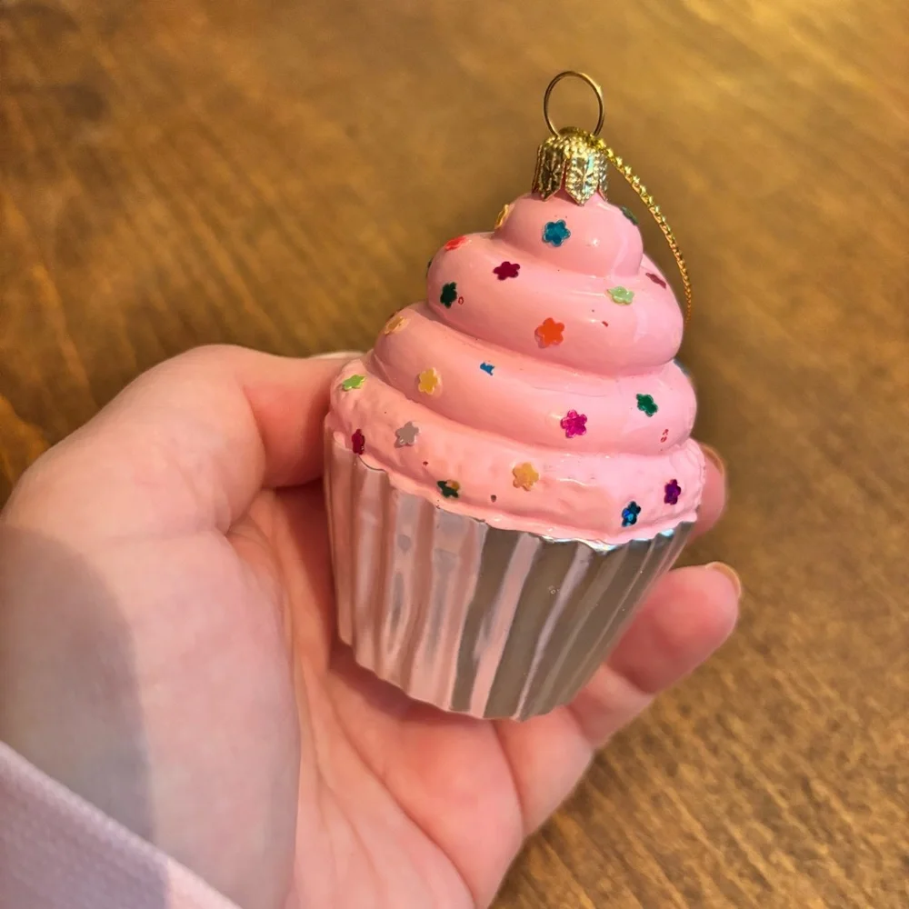 Sur La Table Pink Cupcake Ornament